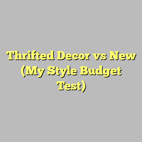 Thrifted Decor vs New (My Style Budget Test)