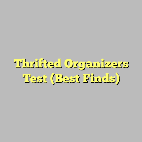 Thrifted Organizers Test (Best Finds)