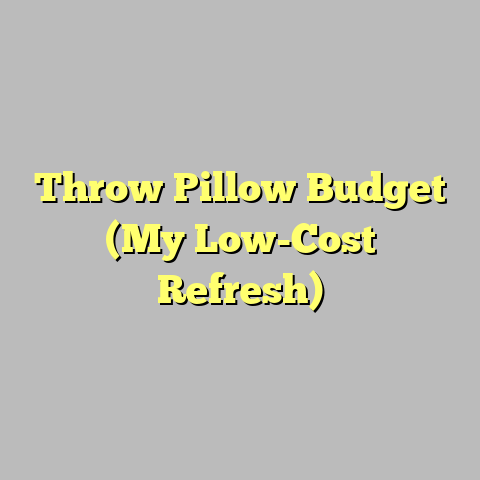 Throw Pillow Budget (My Low-Cost Refresh)