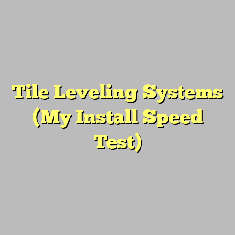 Tile Leveling Systems (My Install Speed Test)