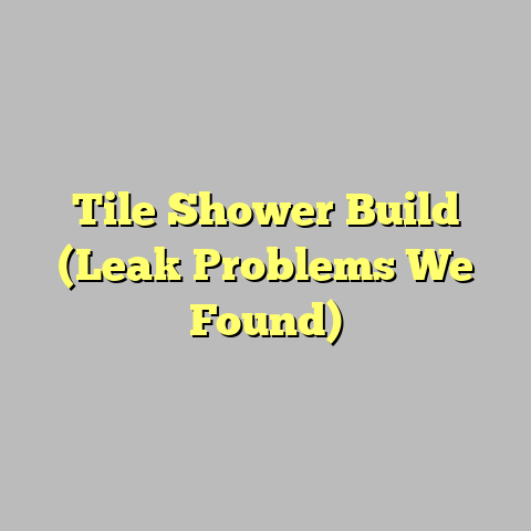 Tile Shower Build (Leak Problems We Found)