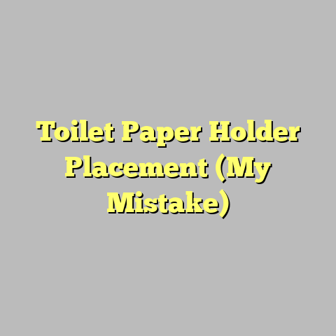 Toilet Paper Holder Placement (My Mistake)