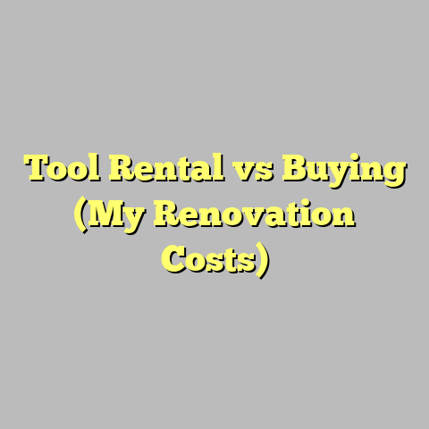 Tool Rental vs Buying (My Renovation Costs)