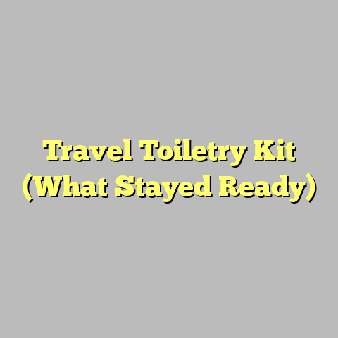 Travel Toiletry Kit (What Stayed Ready)