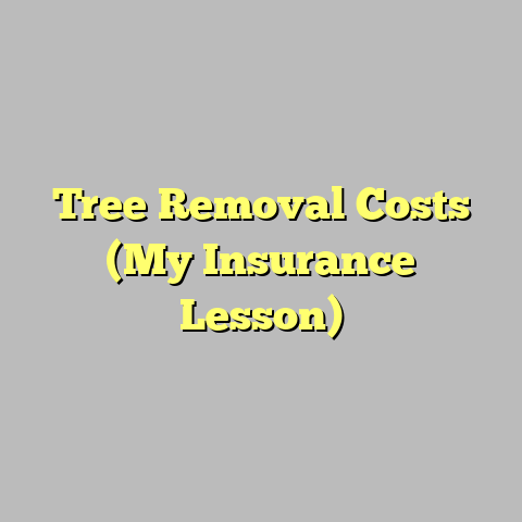 Tree Removal Costs (My Insurance Lesson)