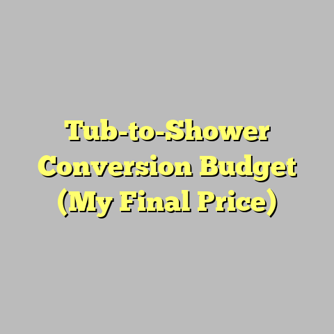 Tub-to-Shower Conversion Budget (My Final Price)