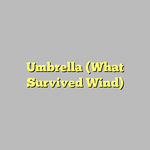 Umbrella (What Survived Wind)