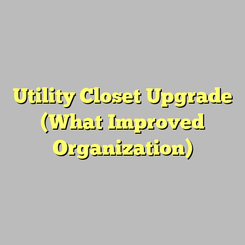 Utility Closet Upgrade (What Improved Organization)