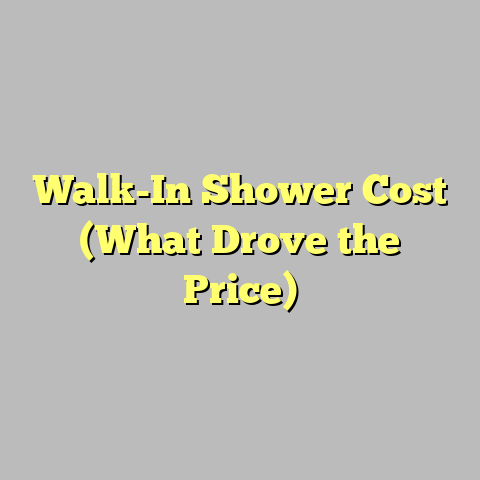 Walk-In Shower Cost (What Drove the Price)