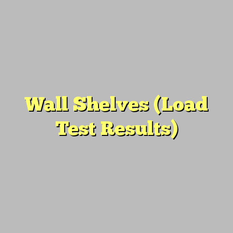 Wall Shelves (Load Test Results)