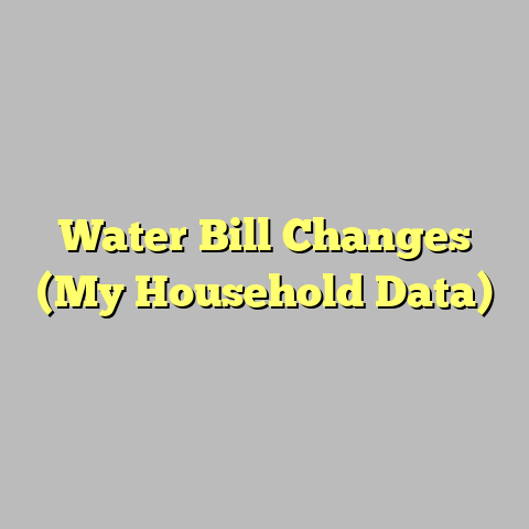 Water Bill Changes (My Household Data)