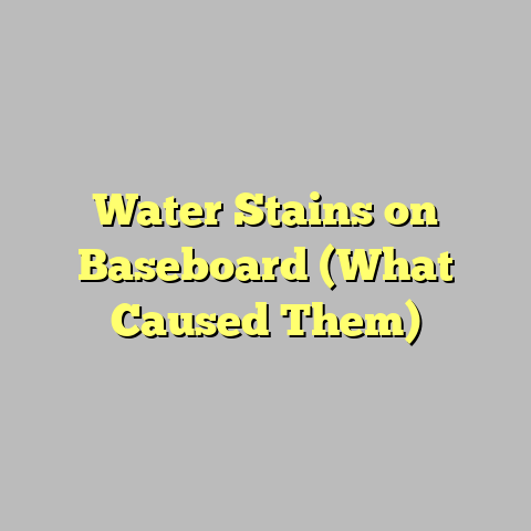 Water Stains on Baseboard (What Caused Them)