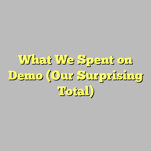 What We Spent on Demo (Our Surprising Total)