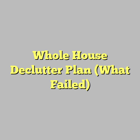 Whole House Declutter Plan (What Failed)