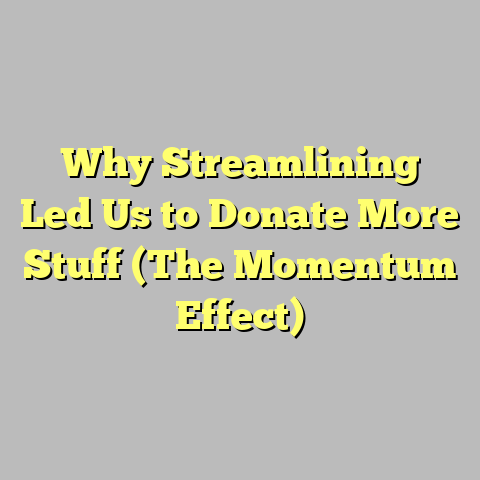 Why Streamlining Led Us to Donate More Stuff (The Momentum Effect)