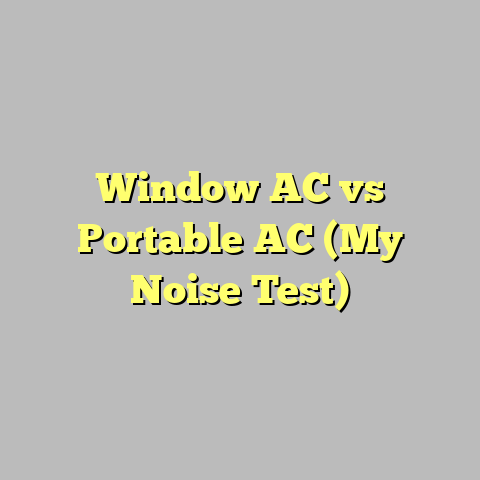 Window AC vs Portable AC (My Noise Test)