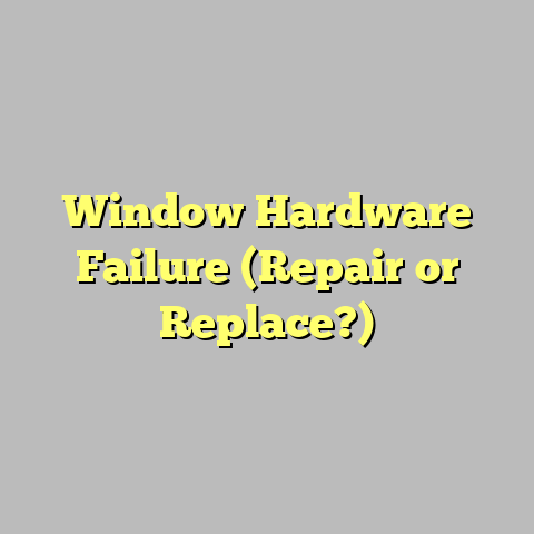 Window Hardware Failure (Repair or Replace?)