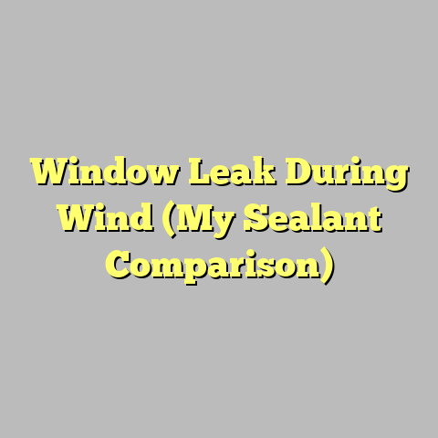 Window Leak During Wind (My Sealant Comparison)