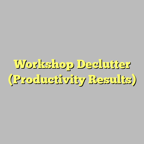 Workshop Declutter (Productivity Results)