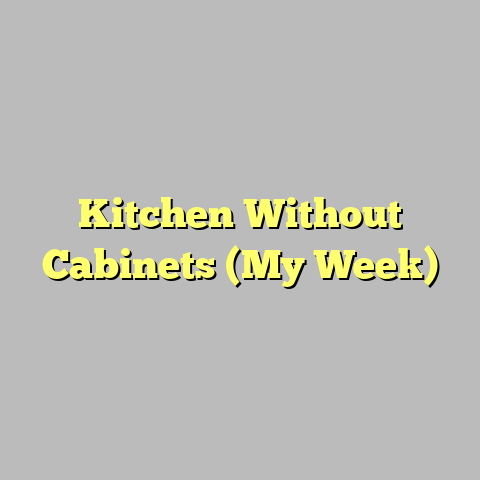 Kitchen Without Cabinets (My Week)