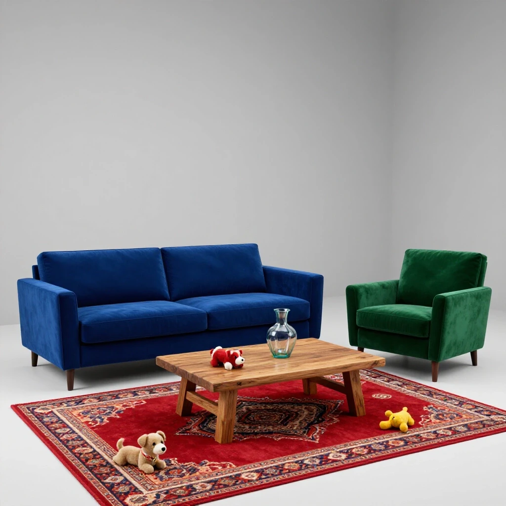 Stylish and durable pet-friendly living space scene featuring rich colored furniture and decor elements in a well-lit environment.