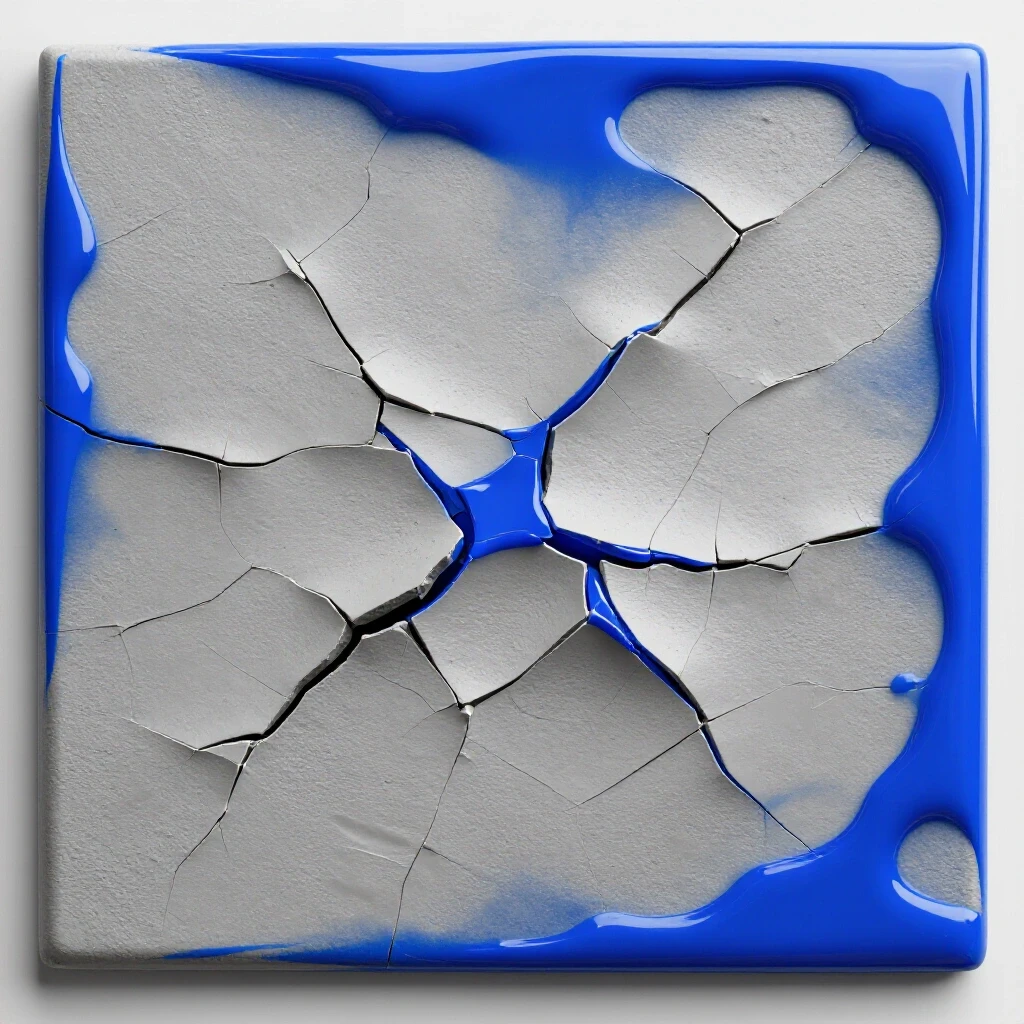 A cracked wall contrasted with shiny sealant showcasing the transformation effect in home repairs.