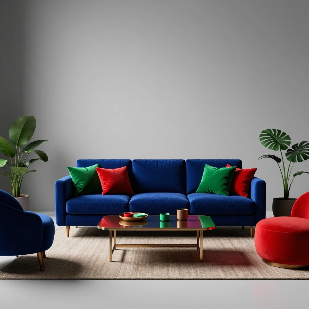A cozy, well-lit living room showcasing strategic decor and furniture placement to brighten dark spaces.