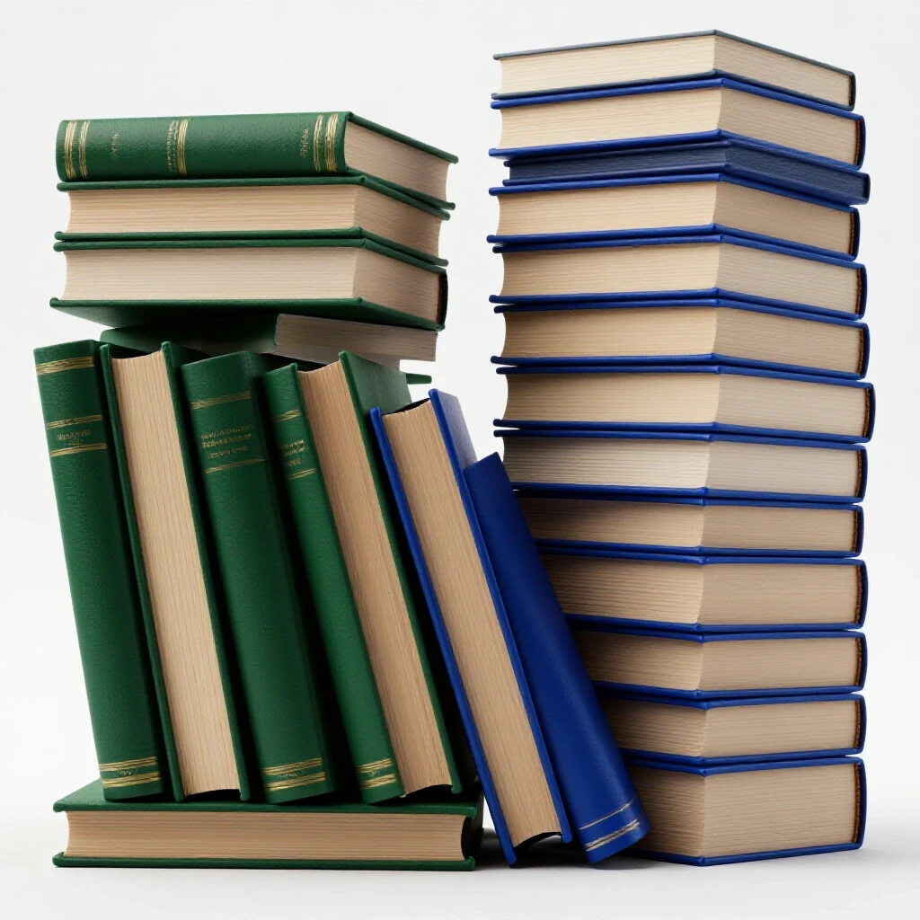 A split composition image showing a stylish bookend with books and another bookend tipping under heavy books on a bright background.