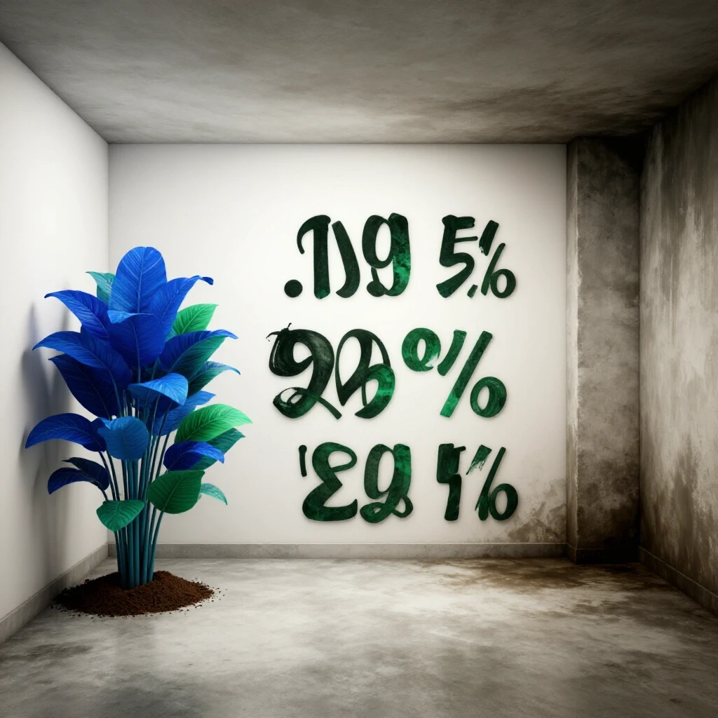 A transformed basement showing a bright and organized space with a vibrant plant contrasting against a musty corner.