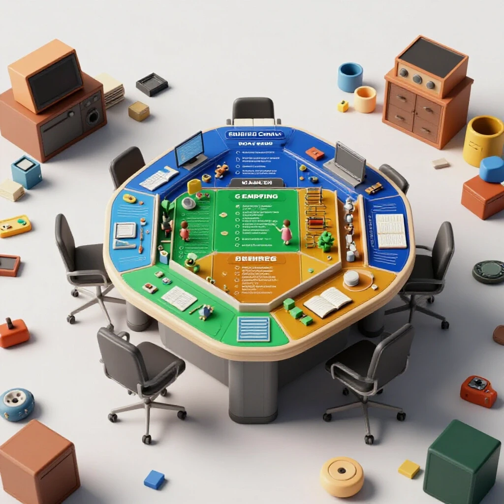 A vibrant and organized family command center showcasing color-coded sections, contrasted against a messy background.