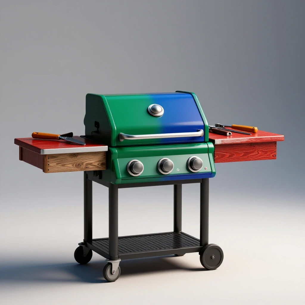 A visually striking outdoor grill station comparison showcasing a luxurious setup and a budget-friendly DIY version.