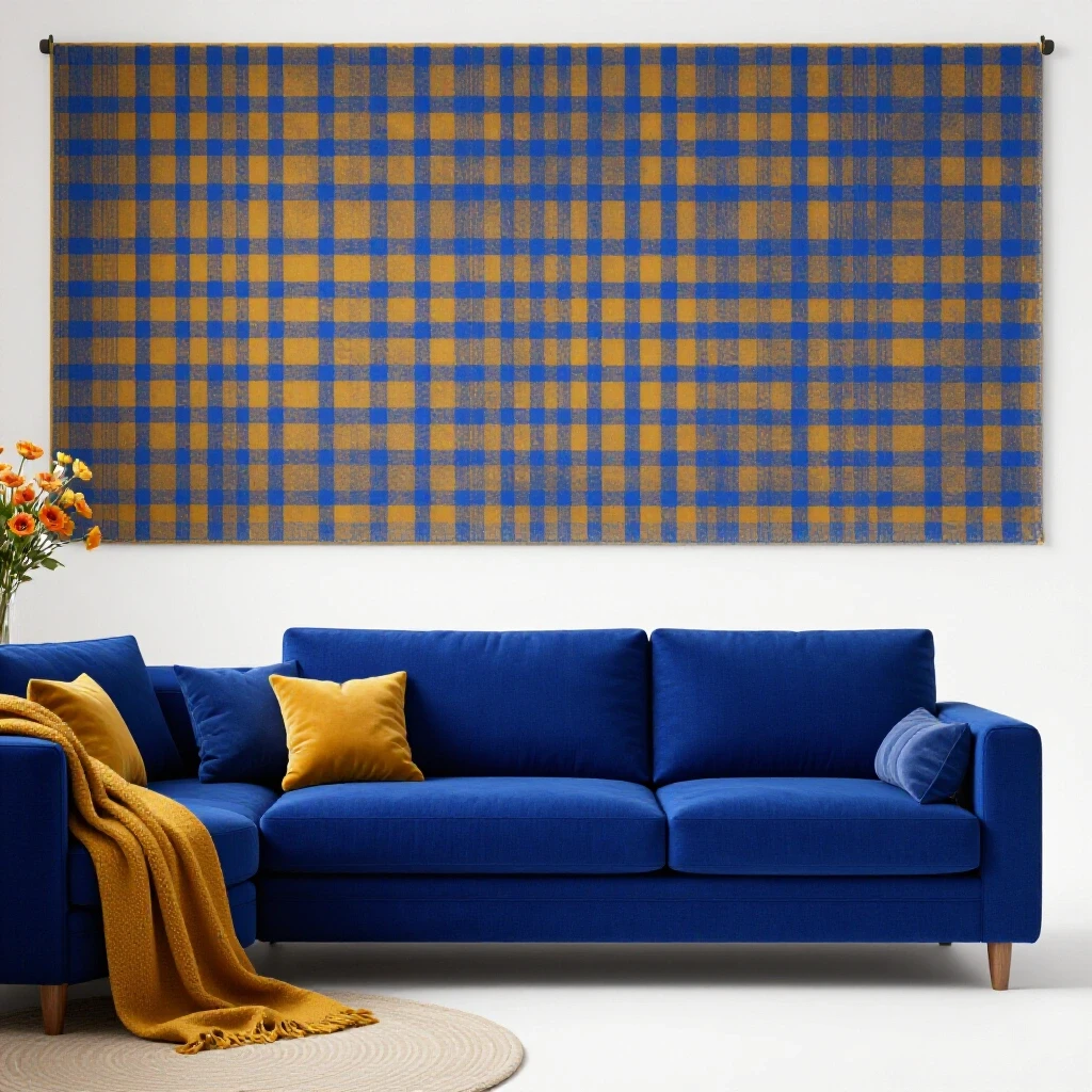 A beautifully staged living room showcasing rich colors and textures, contrasting with an empty space, evoking comfort.