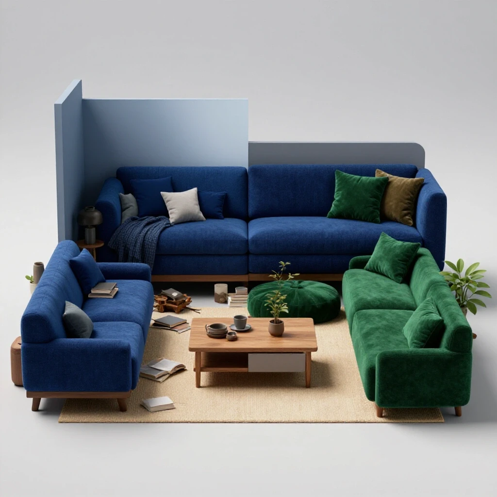 A visually striking interior scene showcasing a stark contrast between a cluttered area and a warm, inviting room for enhanced evening comfort.