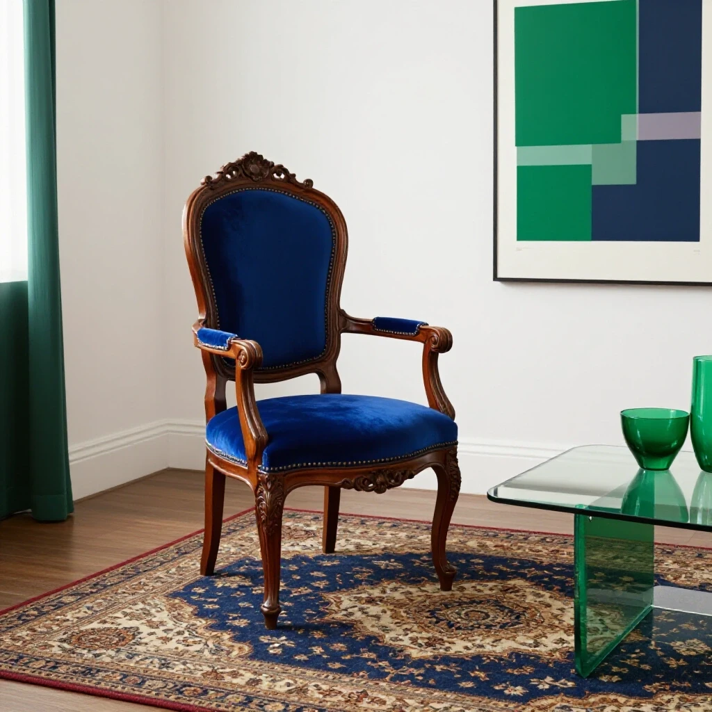 A split-image showcasing vintage and modern decor elements blending harmoniously in a well-lit room.