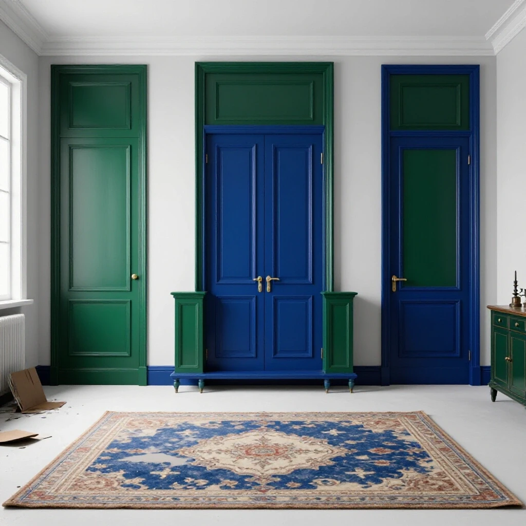 A beautifully revitalized vintage room juxtaposed against a dilapidated space, showcasing home decor transformation.