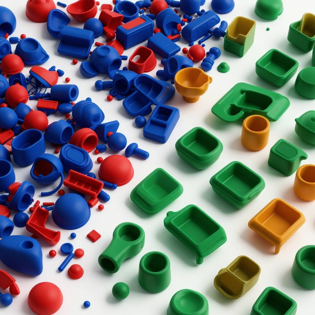 A split-image showing a cluttered chaotic space transitioning to an organized serene area, symbolizing organization without new purchases.