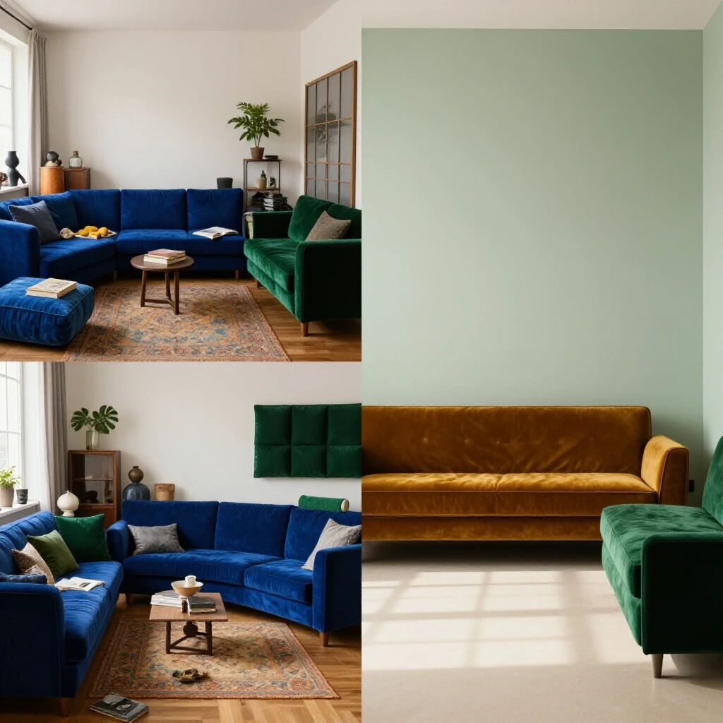 A visual comparison of a cluttered and serene living space showcasing decision-making in home decor, contrasting chaos with calm.
