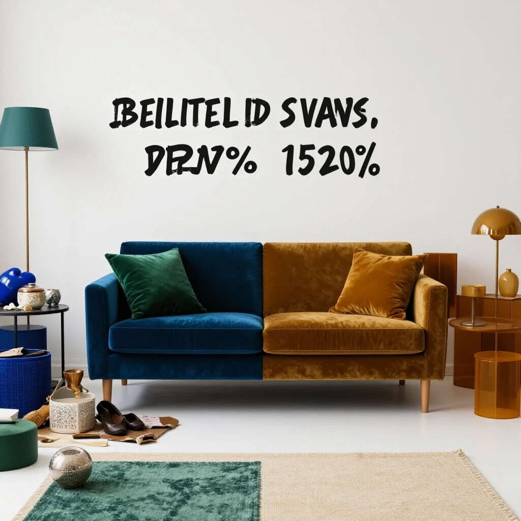 A split living room scene showing chaos on one side and minimalist serenity on the other, highlighting decluttering benefits.