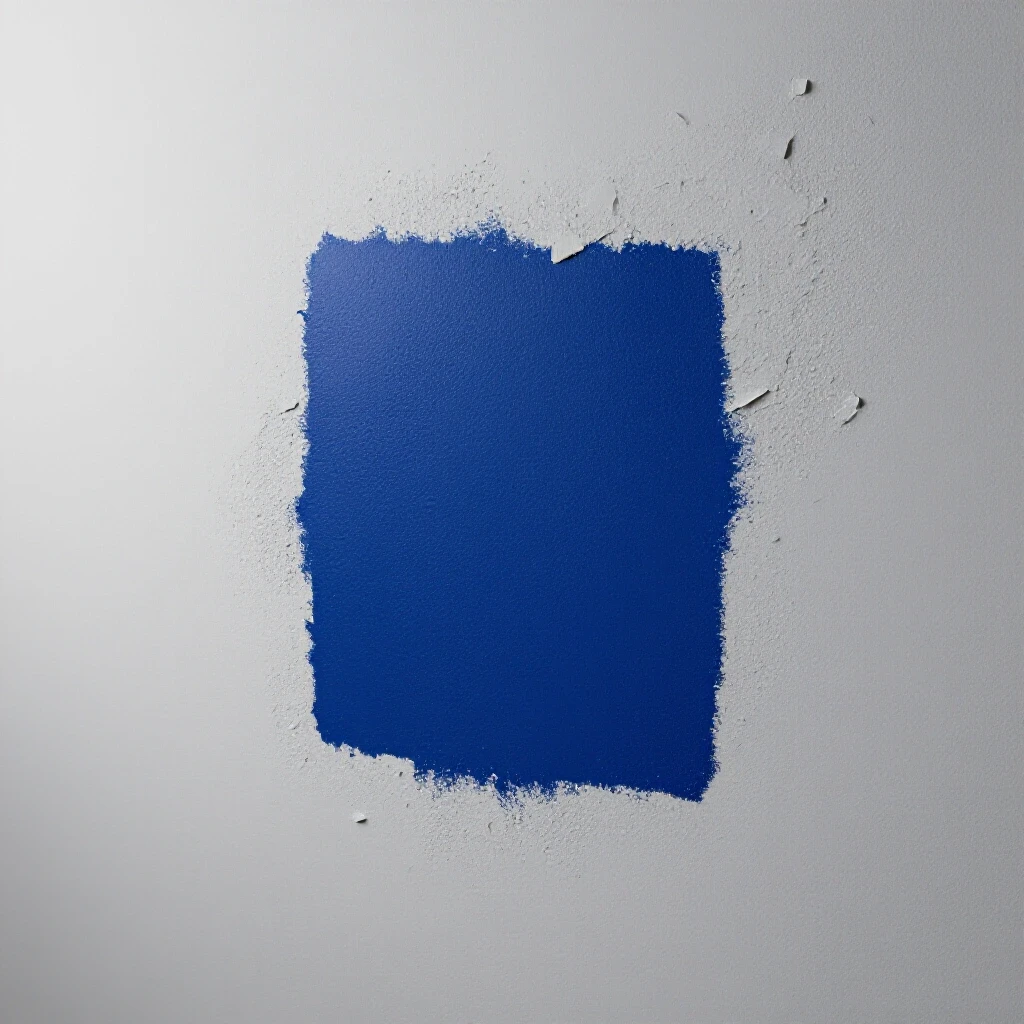 Close-up view of a seamless drywall repair next to damaged drywall showcasing texture contrast.