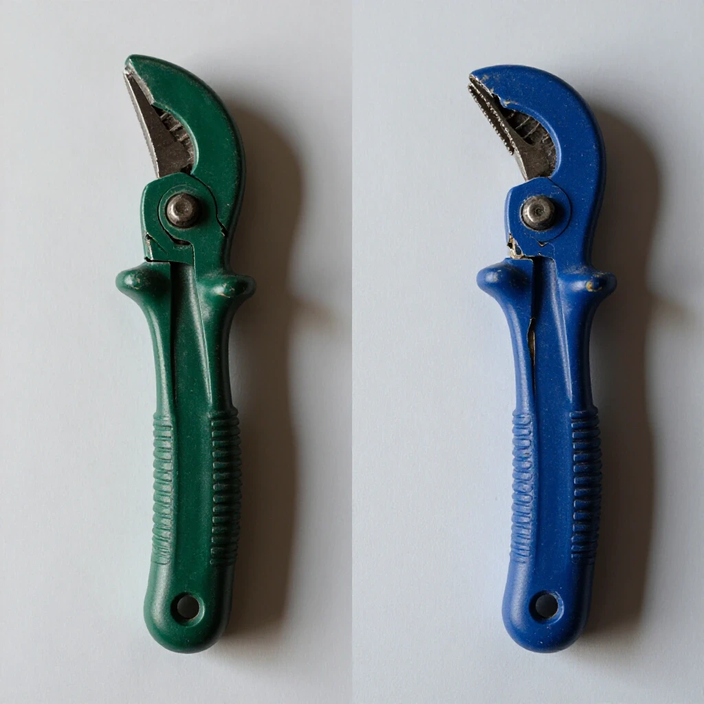 A split-image showing a beautifully restored home maintenance tool alongside a broken version, highlighting repair vs replace.