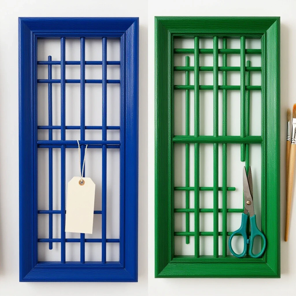 A visually striking comparison of a store-bought home decor item next to a vibrant custom piece, highlighting their differences in cost and creation.